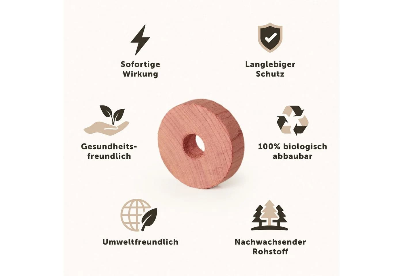 Blumtal Kleiderbügel Holz 360° drehbarer Metallhaken 30-tlg. Zedernholz Mottenschutz - Bild 5