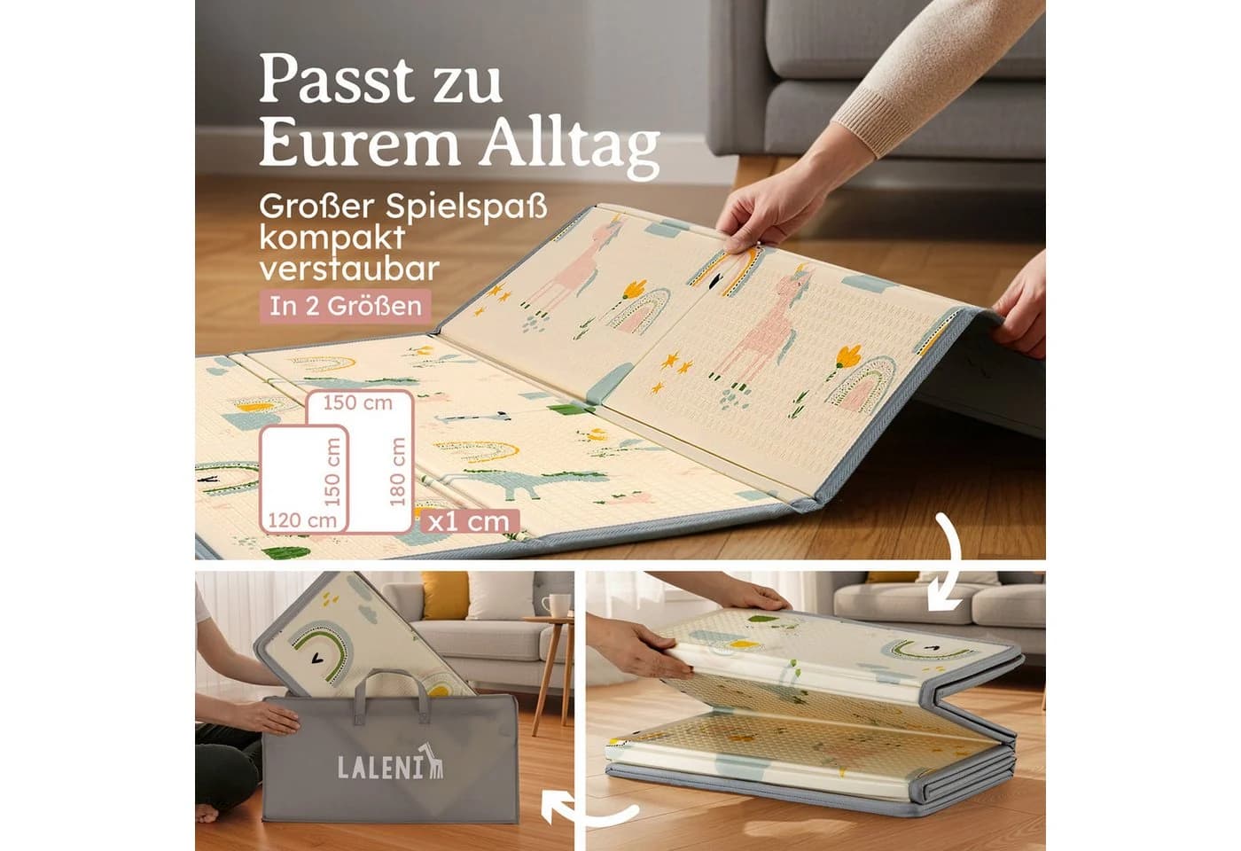 Laleni Krabbelmatte Baby wasserdicht faltbar - Bild 5