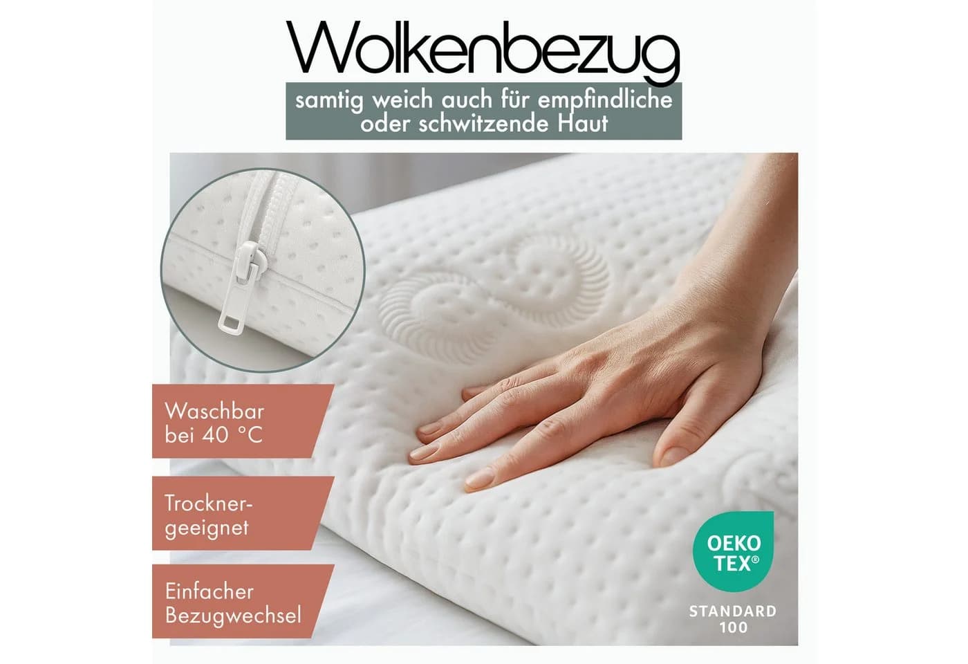 Blumtal Nackenkissen Memory Foam - Ergonomisch & Waschbar - Bild 5