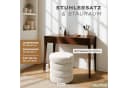 Blumtal Sitzhocker mit Stauraum Bouclé oder Velvet Bezug Bild 3
