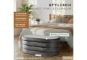Blumtal Sitzhocker mit Stauraum Grau Samt Bild 3