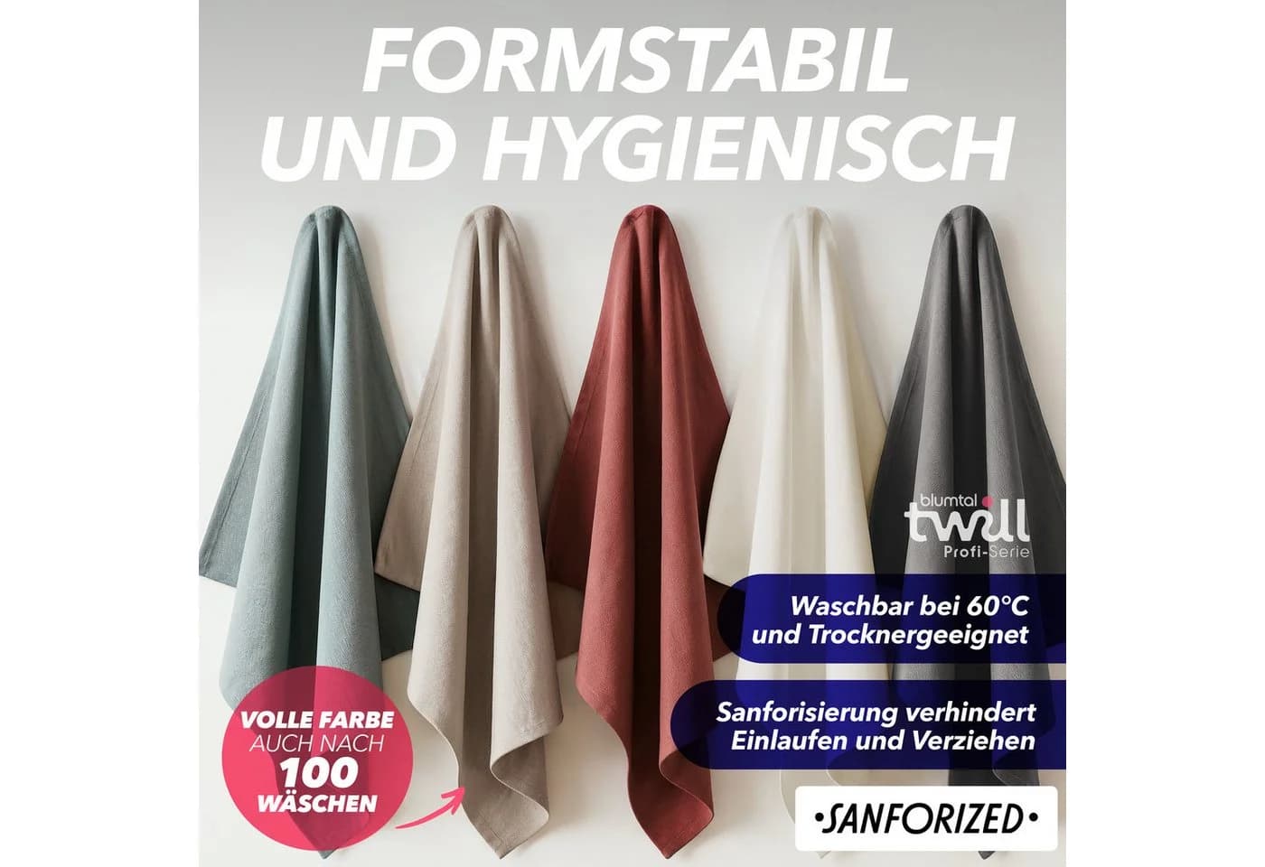 Blumtal Geschirrtuch 5er Set Premium Baumwolle 50x70 cm Weiß - Bild 5