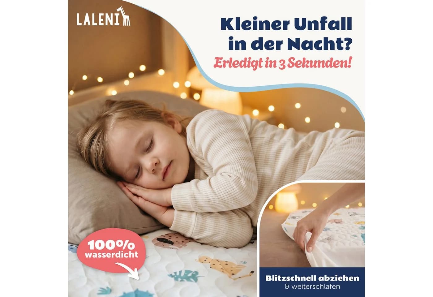 Laleni Matratzenauflage wasserdicht bunt knisterfrei