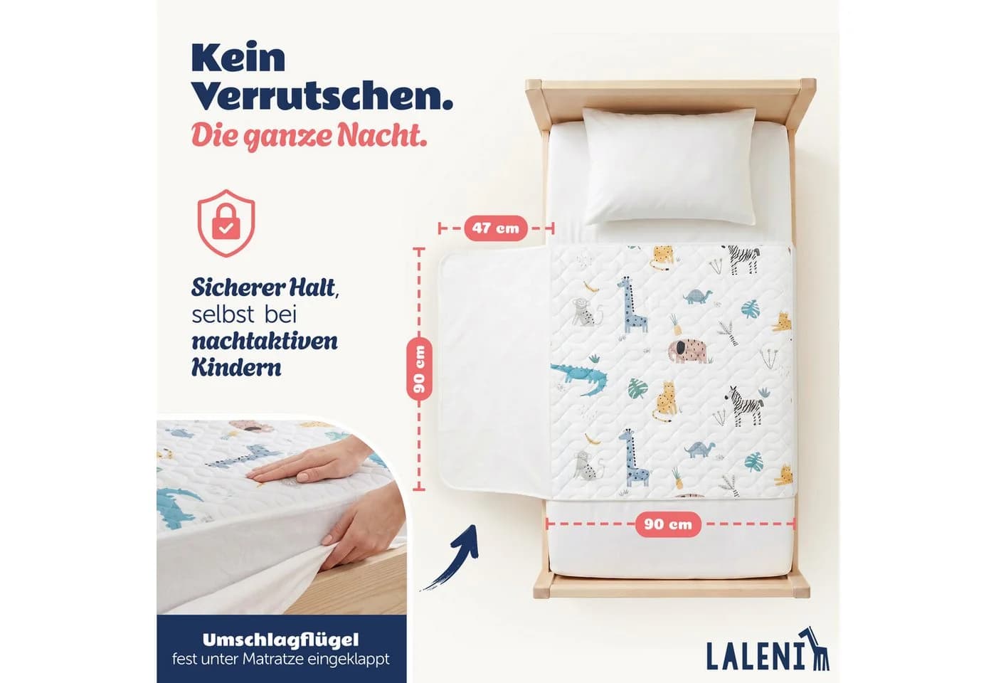 Laleni Matratzenauflage wasserdicht bunt knisterfrei - Bild 4