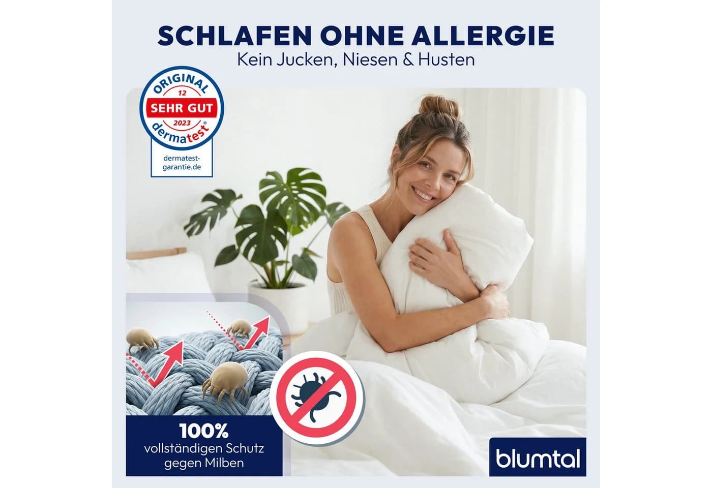 Blumtal Encasing Premium Milbenbezug Evolon Allergieschutz
