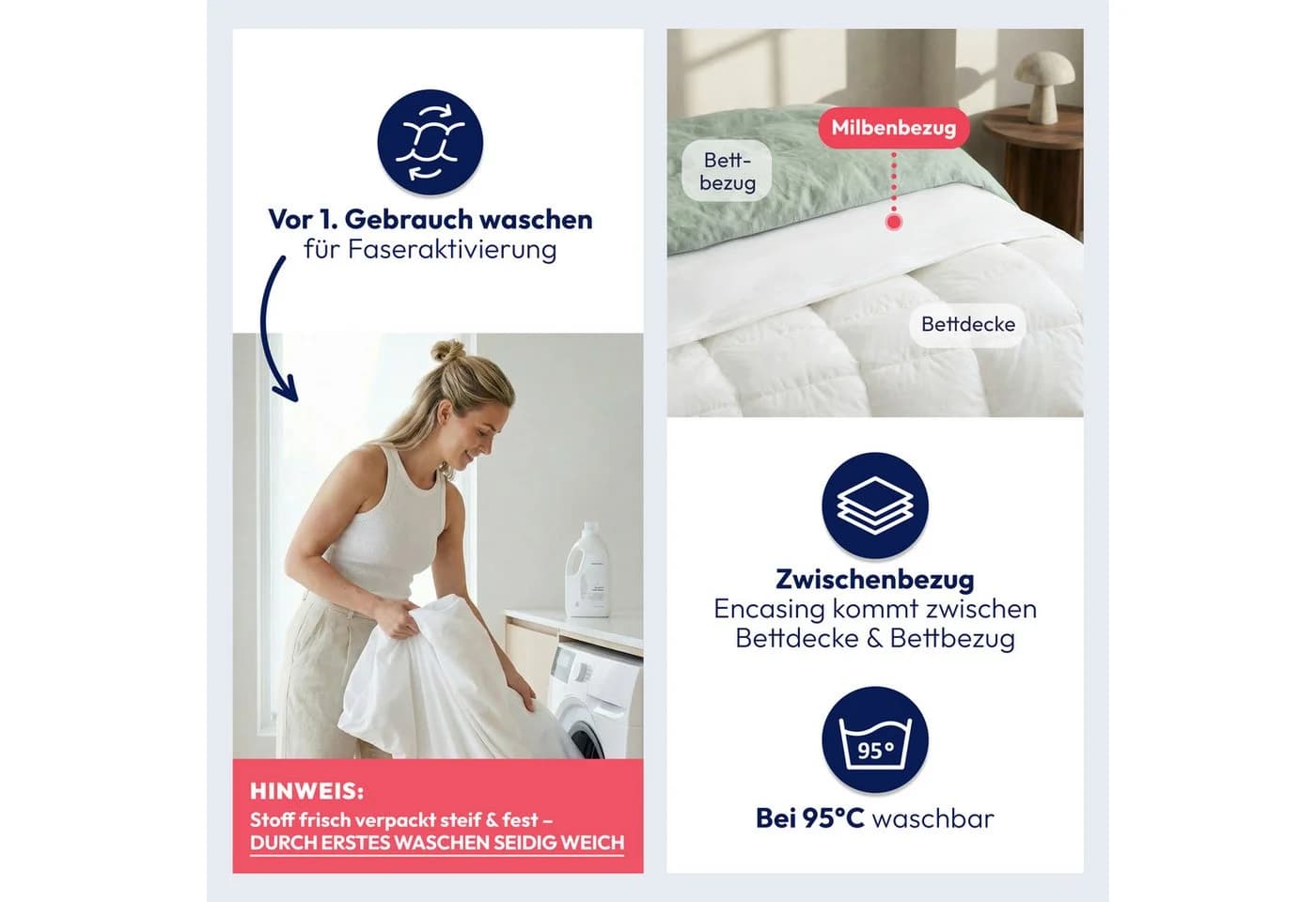 Blumtal Encasing Premium Milbenbezug Evolon Allergieschutz - Bild 5