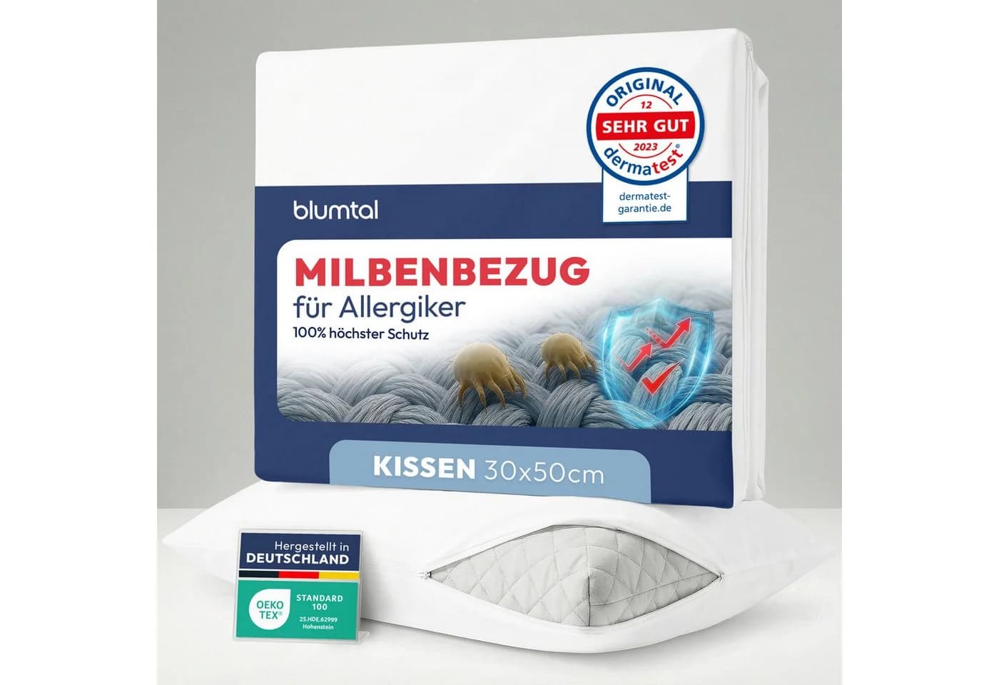Blumtal Kissenbezug Premium Anti-Milben weiß Evolon - Bild 2