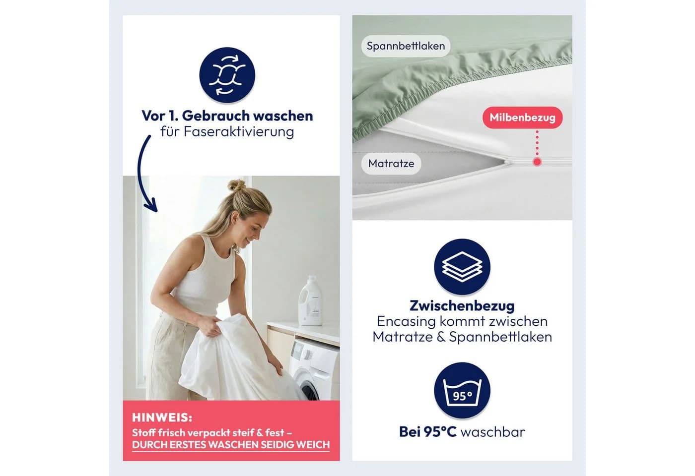 Blumtal Encasing Premium Milbenbezug Matratze Evolon DERMATEST geprüfte Qualität - Bild 5