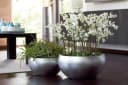 Flingora Pflanzschale Alodie Fiberglas Silber Ø 40 cm Bild 1
