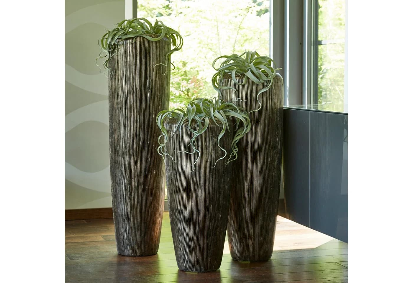 Flingora Bodenvase Esmee Bronze Fiberglas-Steingemisch