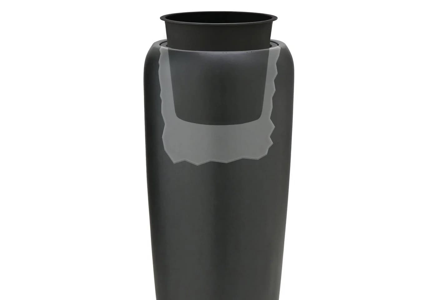 Flingora Bodenvase Cleo Samtschwarz Fiberglas Indoor Outdoor - Bild 4