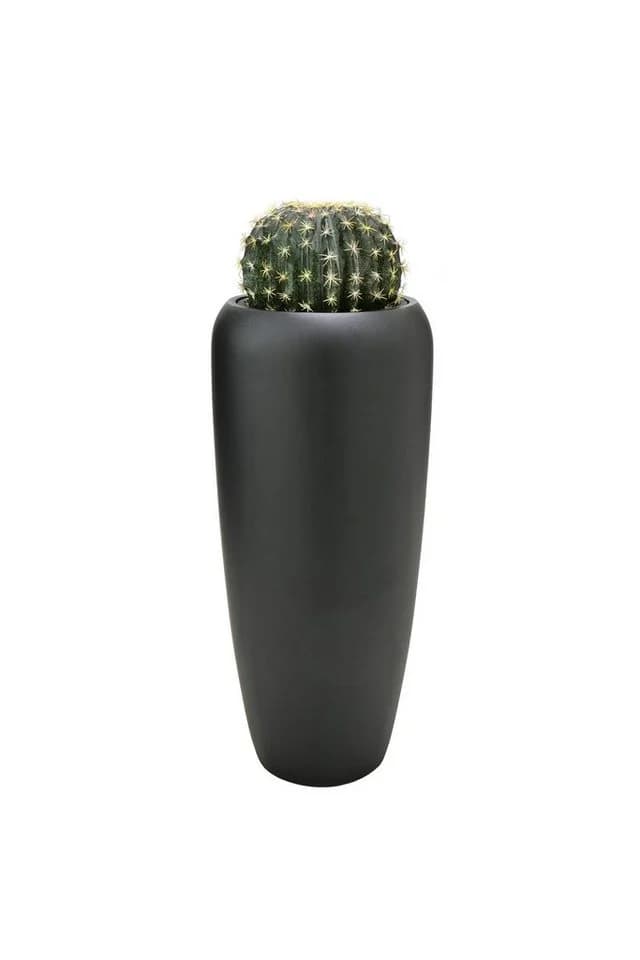 Flingora Bodenvase Cleo Samtschwarz Fiberglas Indoor Outdoor - Bild 5