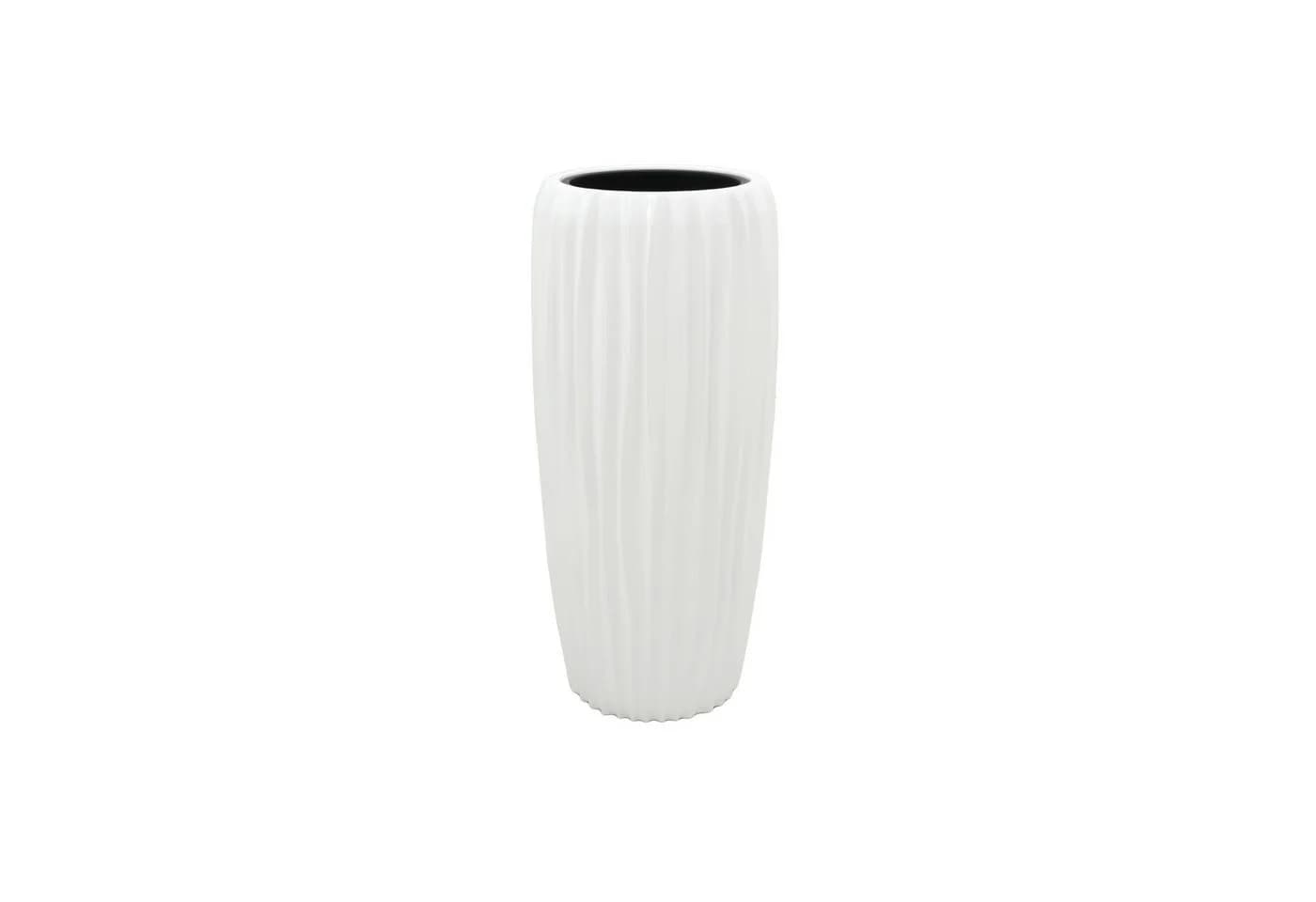 Flingora Bodenvase Minga Weiß Fiberglas-Steingemisch - Bild 2