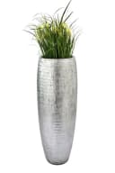 Flingora Bodenvase Amea Silber Fiberglas Bild 3