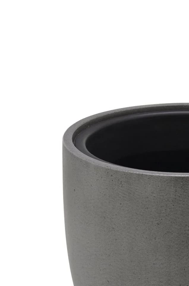 Flingora Pflanzkübel Dao mit Einsatz - Staubgrau - Fiberglas