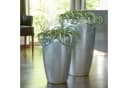 Flingora Bodenvase Gloria Silber Fiberglas-Steingemisch mit Einsatz Bild 1