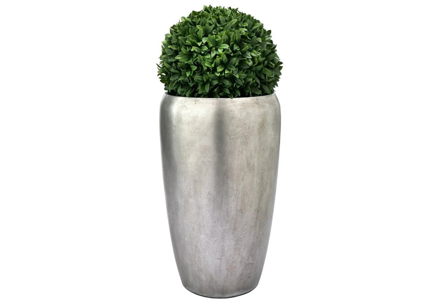 Flingora Bodenvase Gloria Silber Fiberglas-Steingemisch mit Einsatz - Bild 4