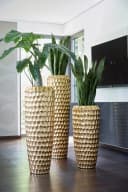 Flingora Bodenvase Celice Gold Fiberglas Indoor Outdoor Bild 1