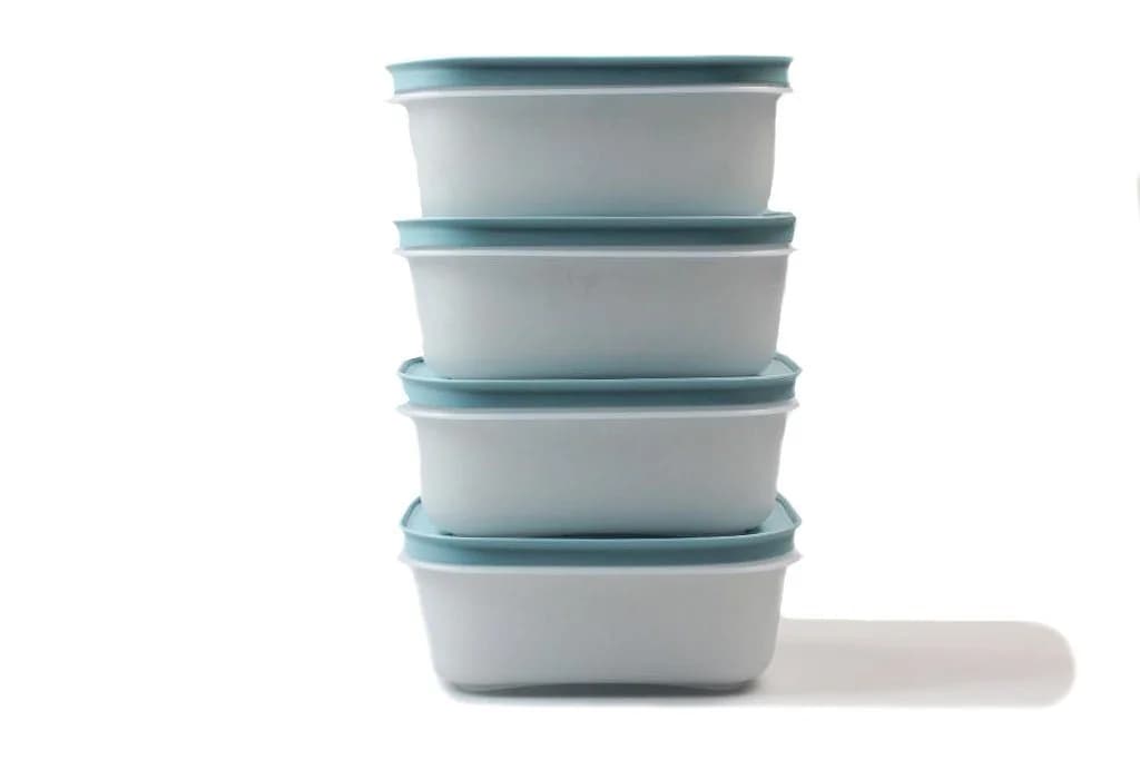 TUPPERWARE Gefrier-Behälter Eis-Kristall 4x 450ml Blau/Weiß - Bild 2