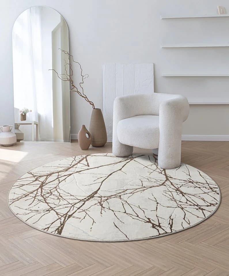 THE CARPET Teppich Mila Beige Creme Rund 200cm Polyester - Bild 2