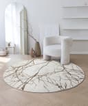 THE CARPET Teppich Mila Beige Creme Rund 200cm Polyester Bild 4