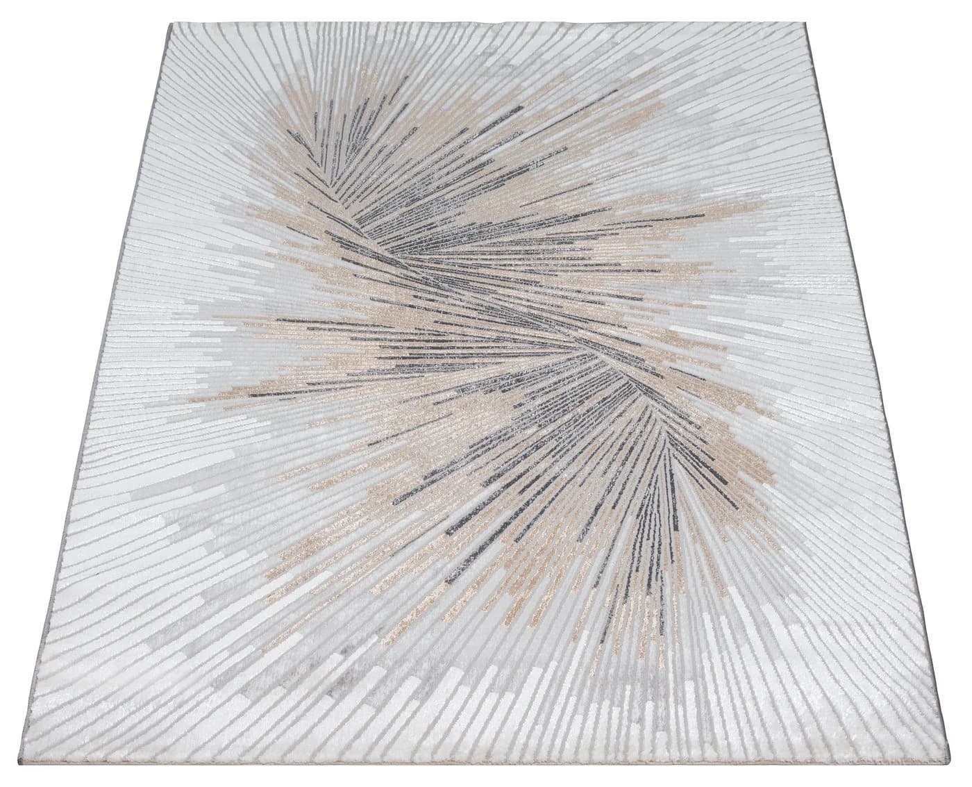 THE CARPET Teppich Mila Grau Modern 3D-Design Glänzender Flor
