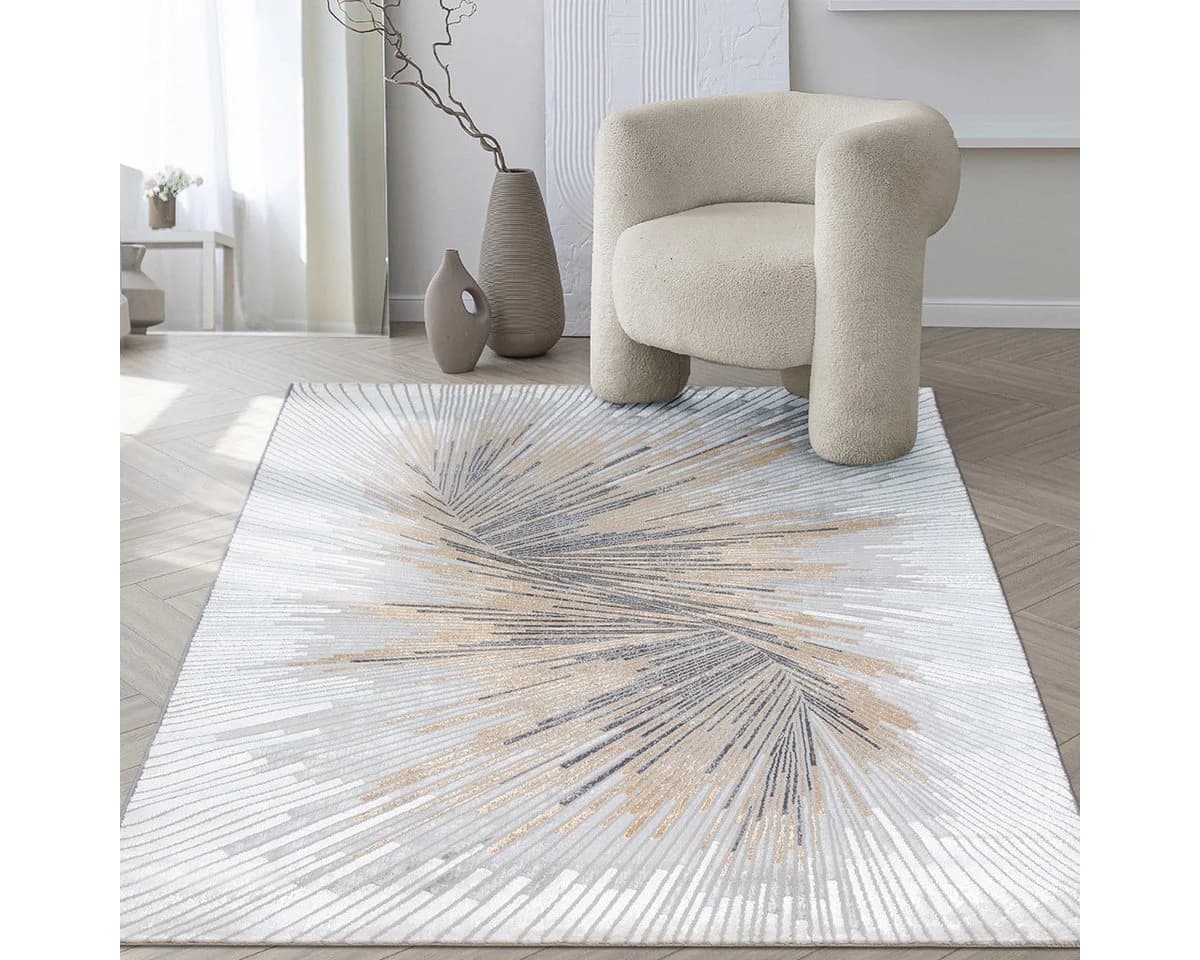THE CARPET Teppich Mila Grau Modern 3D-Design Glänzender Flor - Bild 2