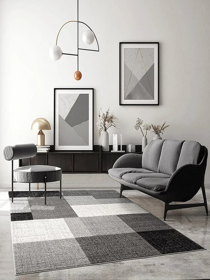 THE CARPET Teppich Pearl Grau Moderner Kurzflor Teppich - Bild 1