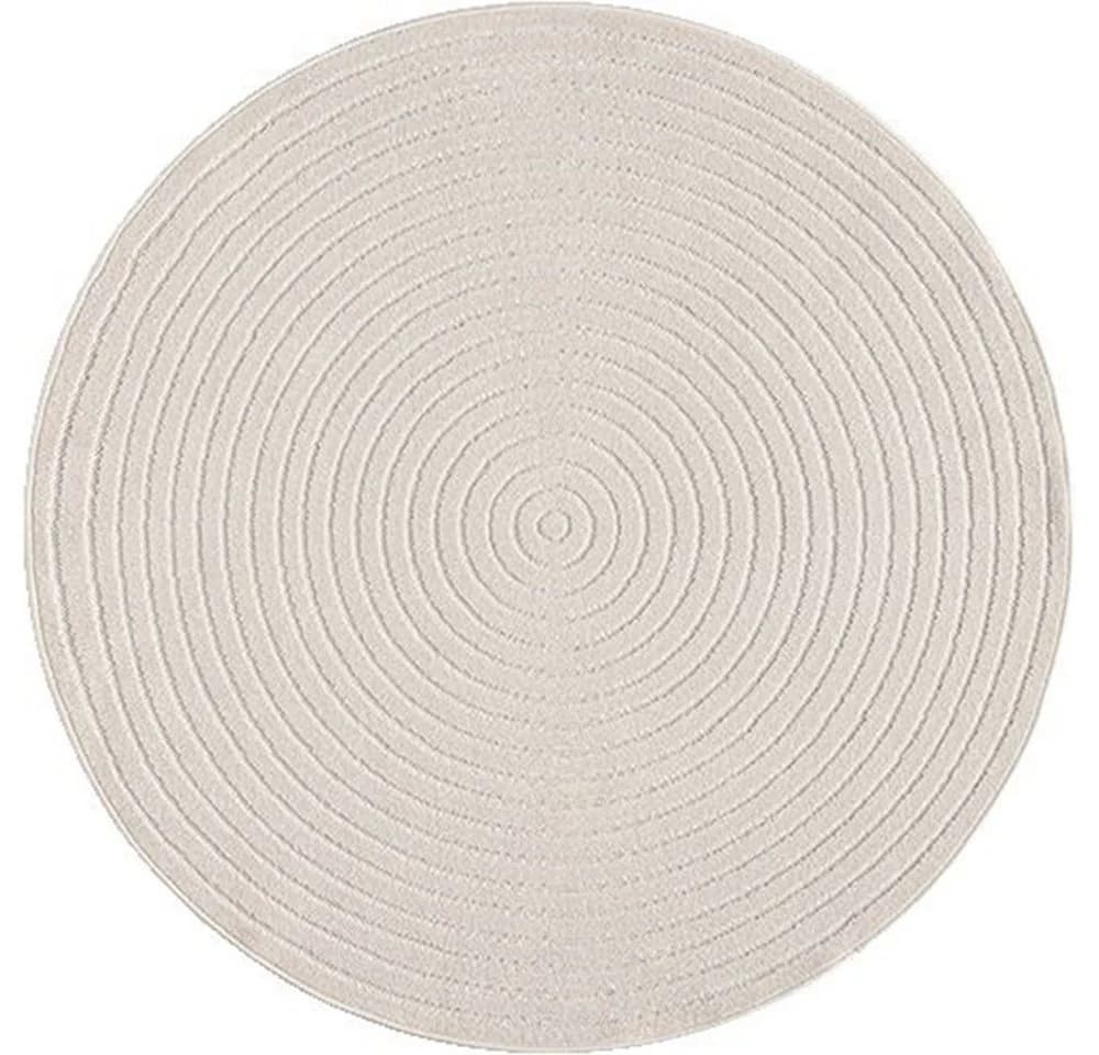 THE CARPET Santo Plus Teppich Beige/Creme Rund 160cm Polypropylen