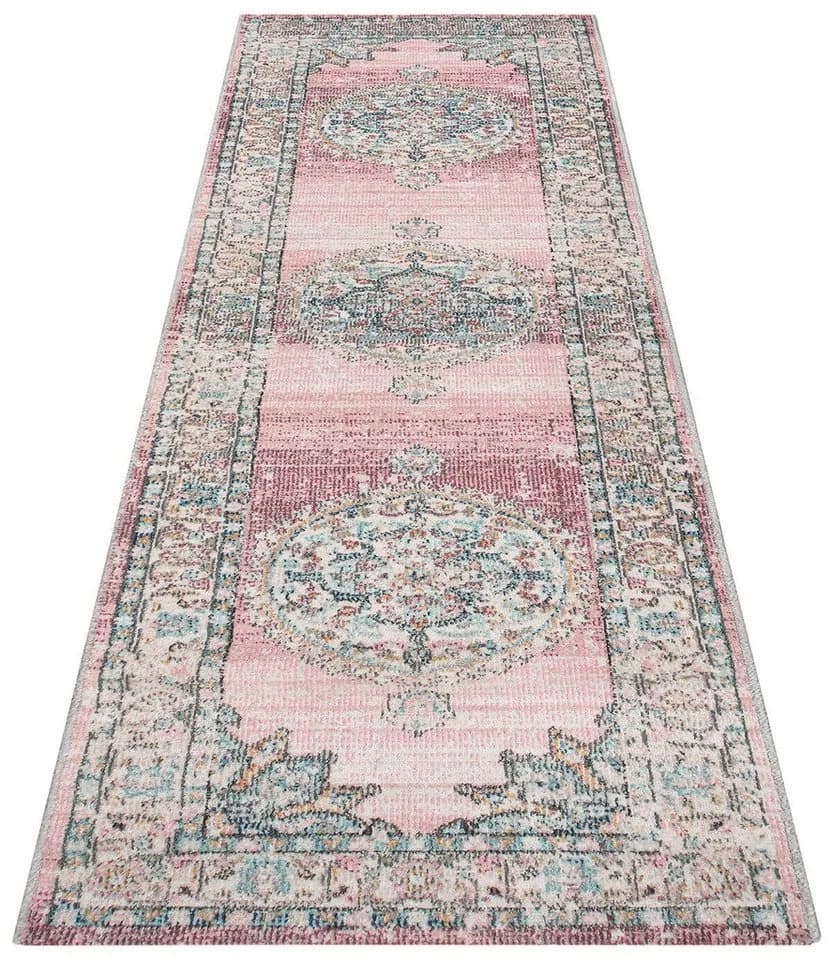 THE CARPET Palma Orient Teppich Rosa Indoor Outdoor Polypropylen - Bild 3