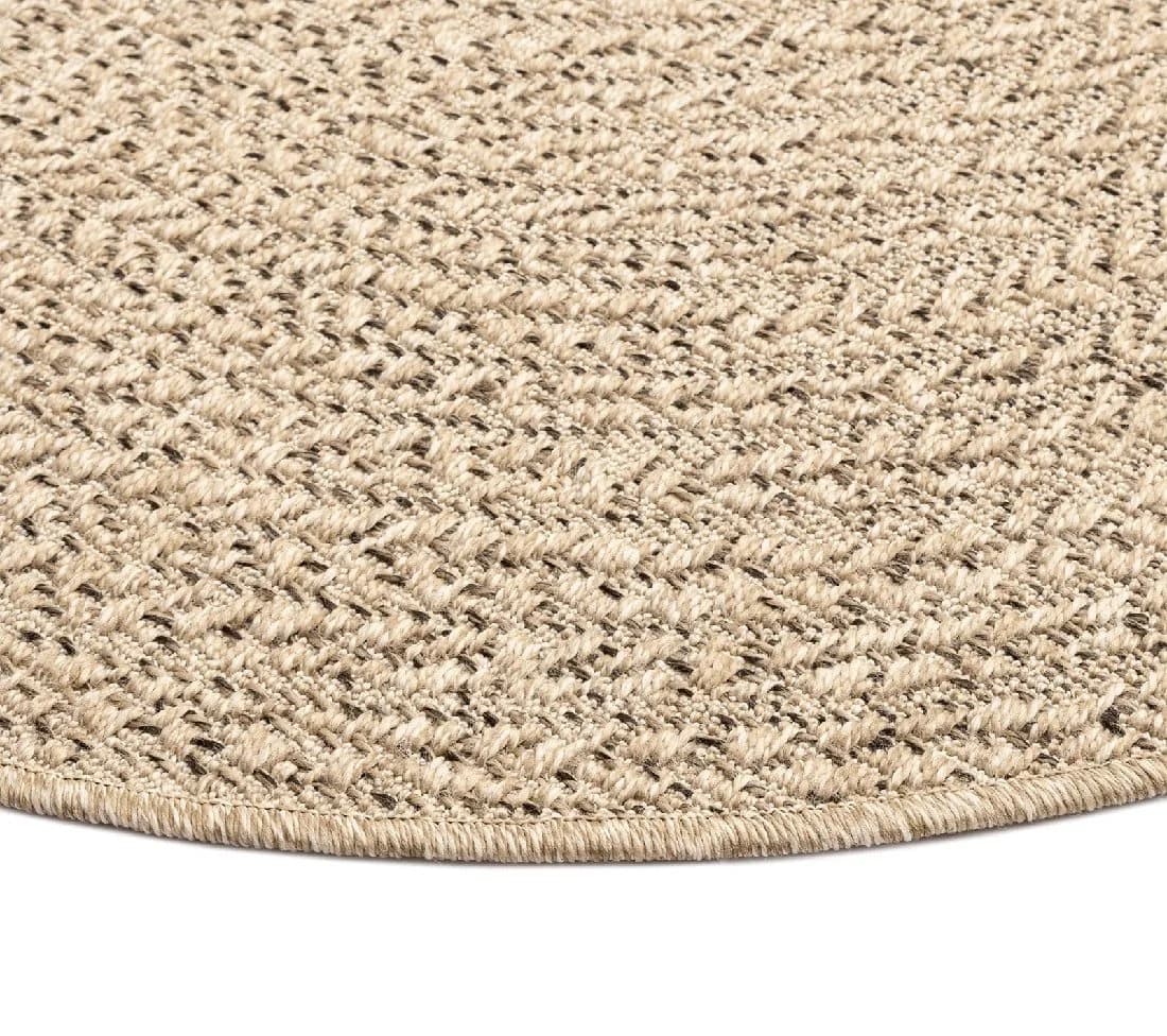 THE CARPET Kansas Teppich Rund Beige Polypropylen Jute-Look Outdoor - Bild 5