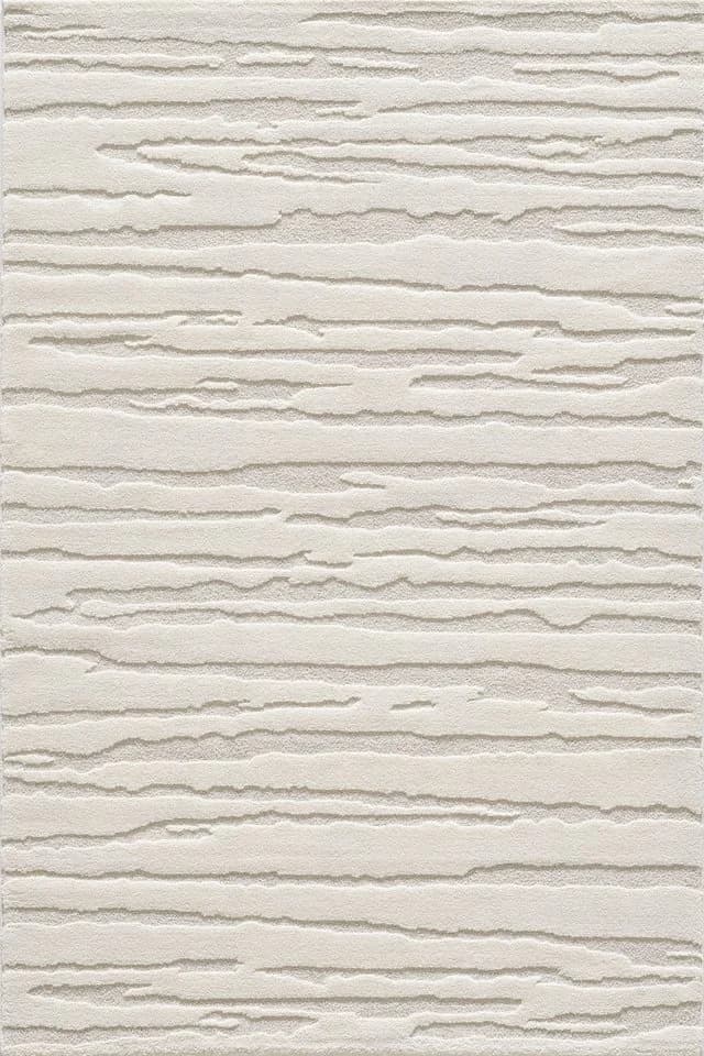 THE CARPET Everest Teppich Beige Creme Hoch-Tief-Effekt