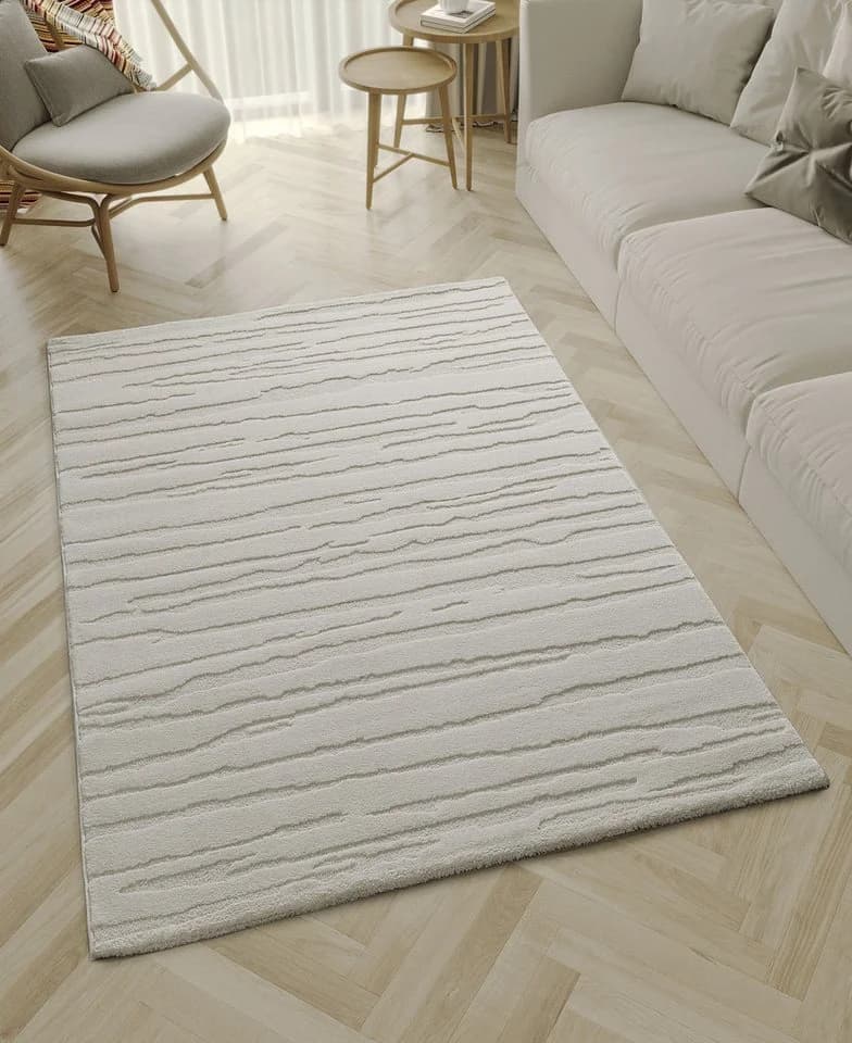 THE CARPET Everest Teppich Beige Creme Hoch-Tief-Effekt - Bild 2