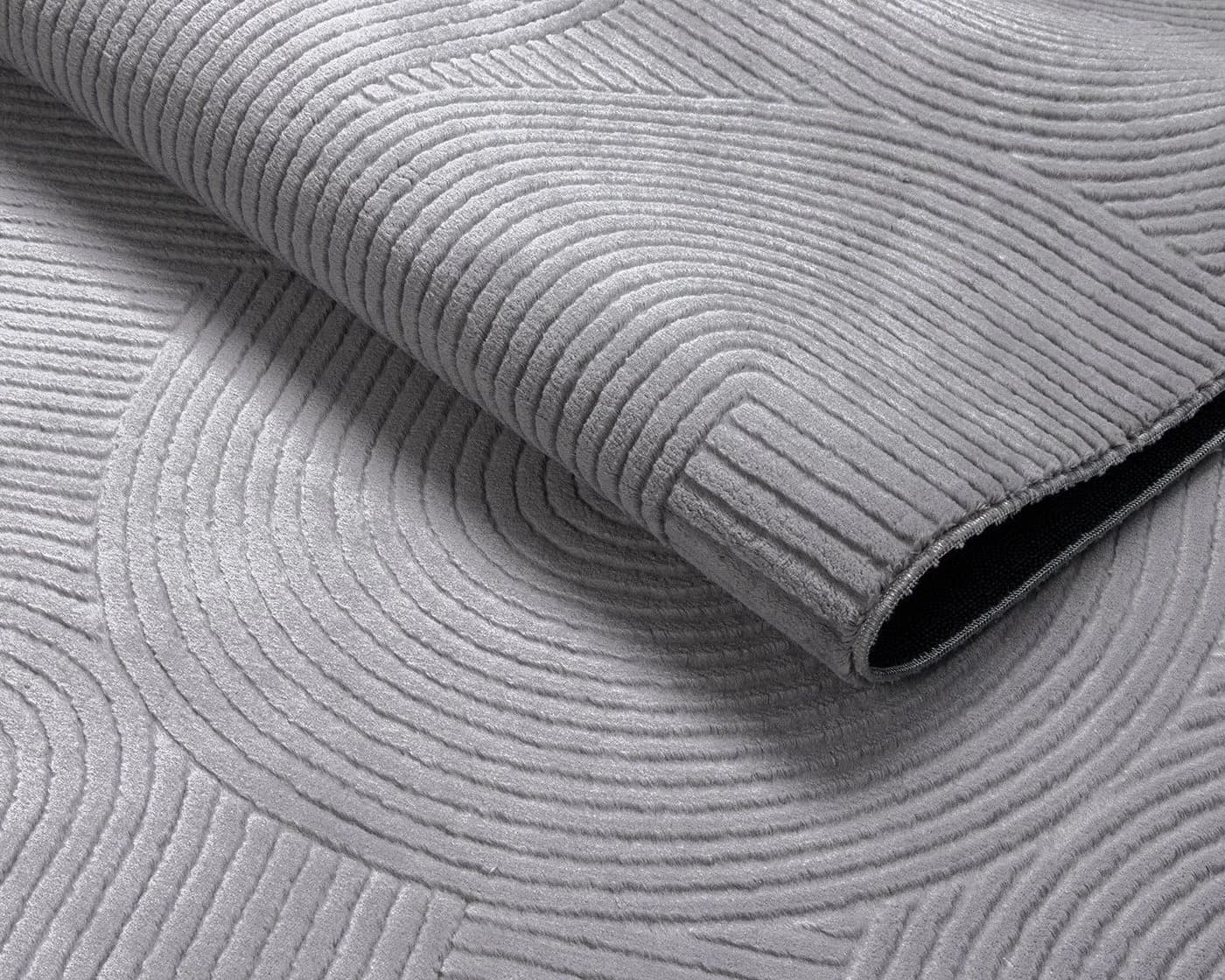 THE CARPET Rio Teppich Grau 3D-Optik Rutschfest Polyester - Bild 5