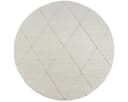 the carpet Bahar Shaggy Teppich Rund Creme Grau Skandinavisch Bild 1