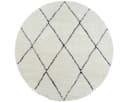 THE CARPET Bahar Shaggy Teppich Rund Beige Grau Skandinavisch Bild 1