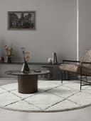 THE CARPET Bahar Shaggy Teppich Rund Beige Grau Skandinavisch Bild 2