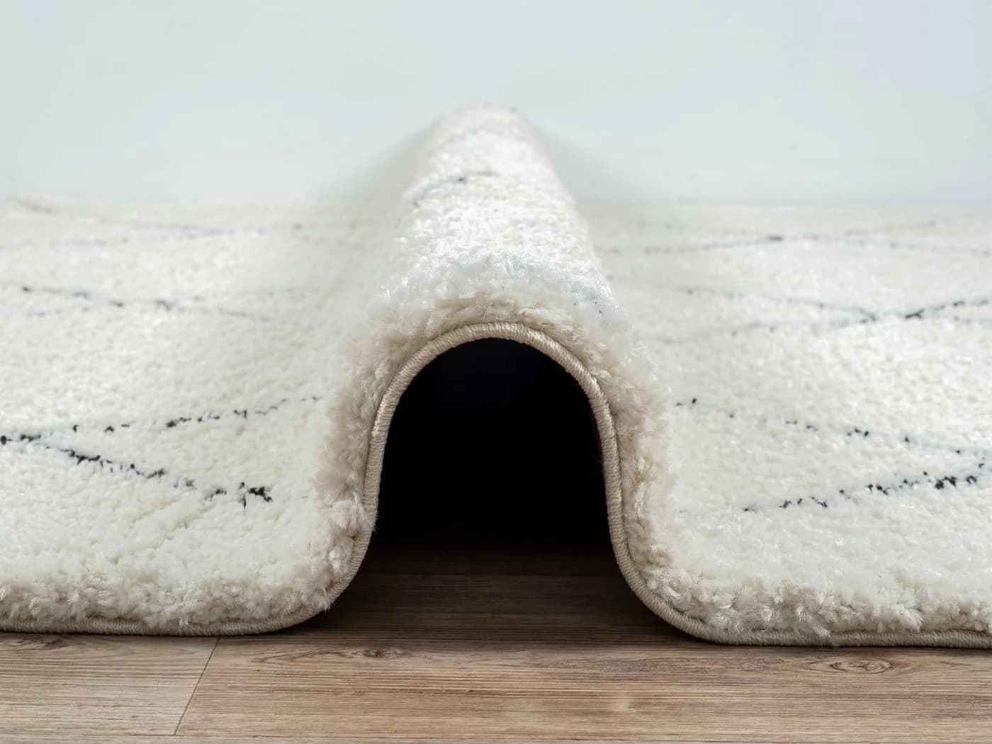 THE CARPET Bahar Shaggy Teppich Rund Beige Grau Skandinavisch - Bild 3