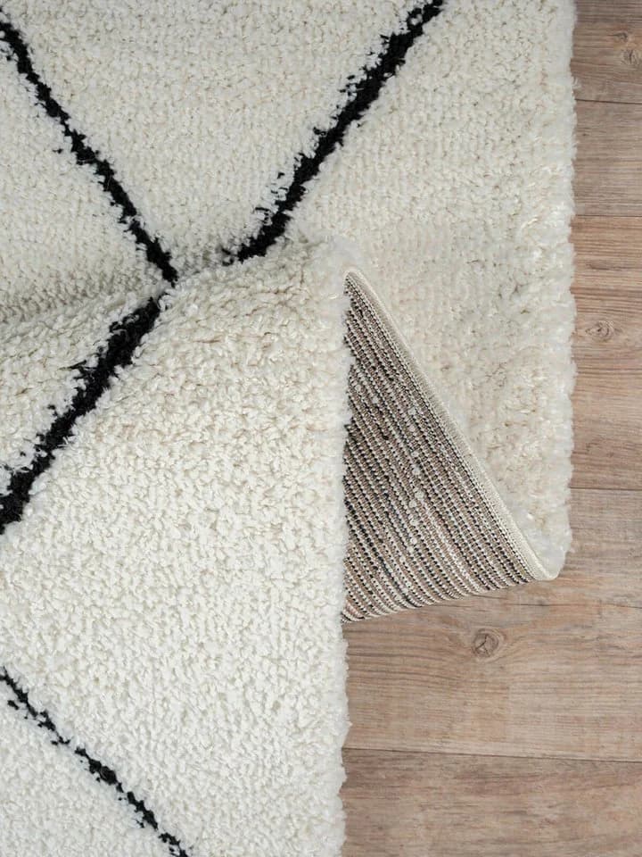 THE CARPET Bahar Shaggy Teppich Beige/Schwarz Skandinavisch Hochflor - Bild 5