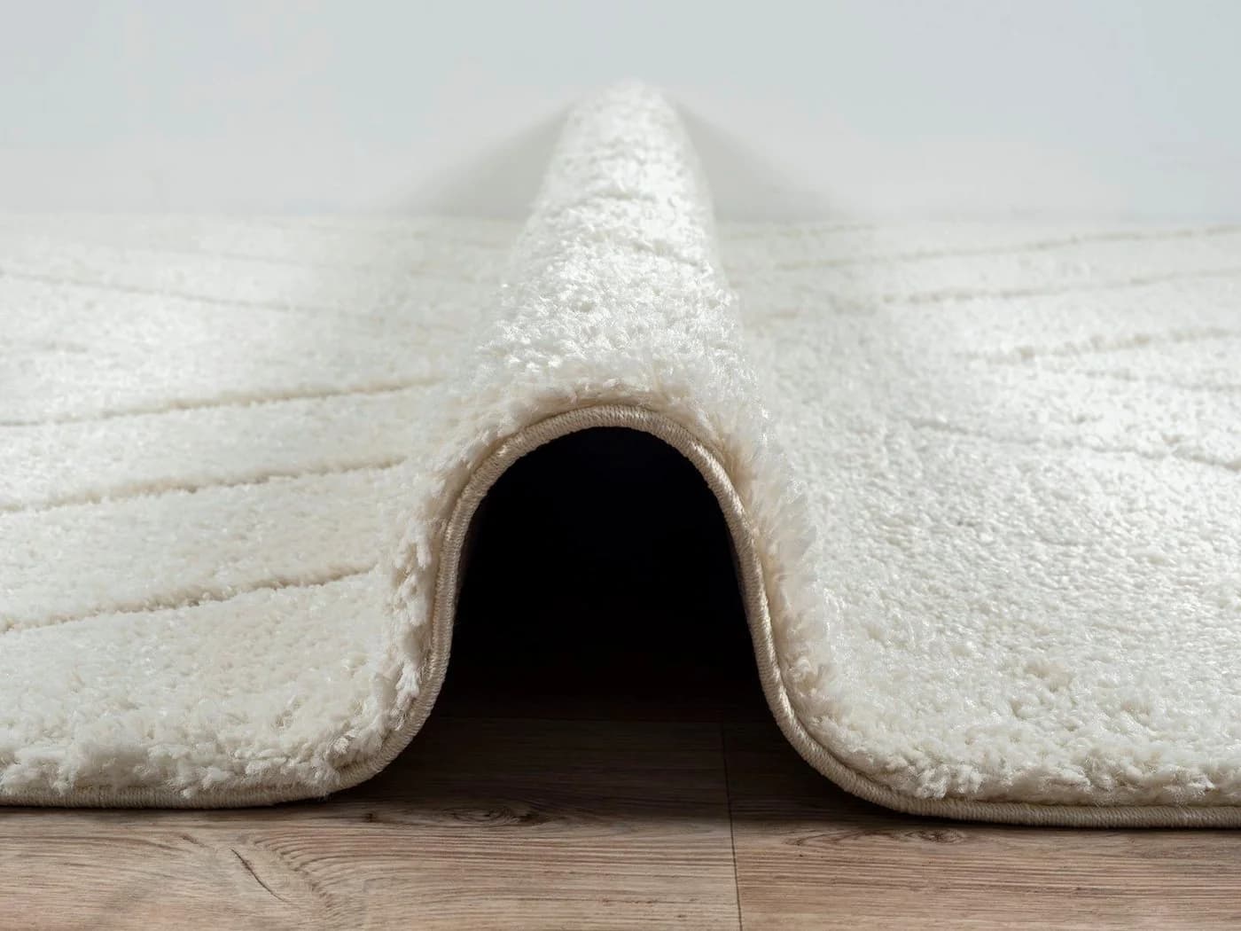 THE CARPET Bahar Shaggy Teppich Beige Grau Skandinavisch Rund - Bild 3