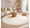 THE CARPET Elisa Teppich Creme Geometrisch Rund Bild 1