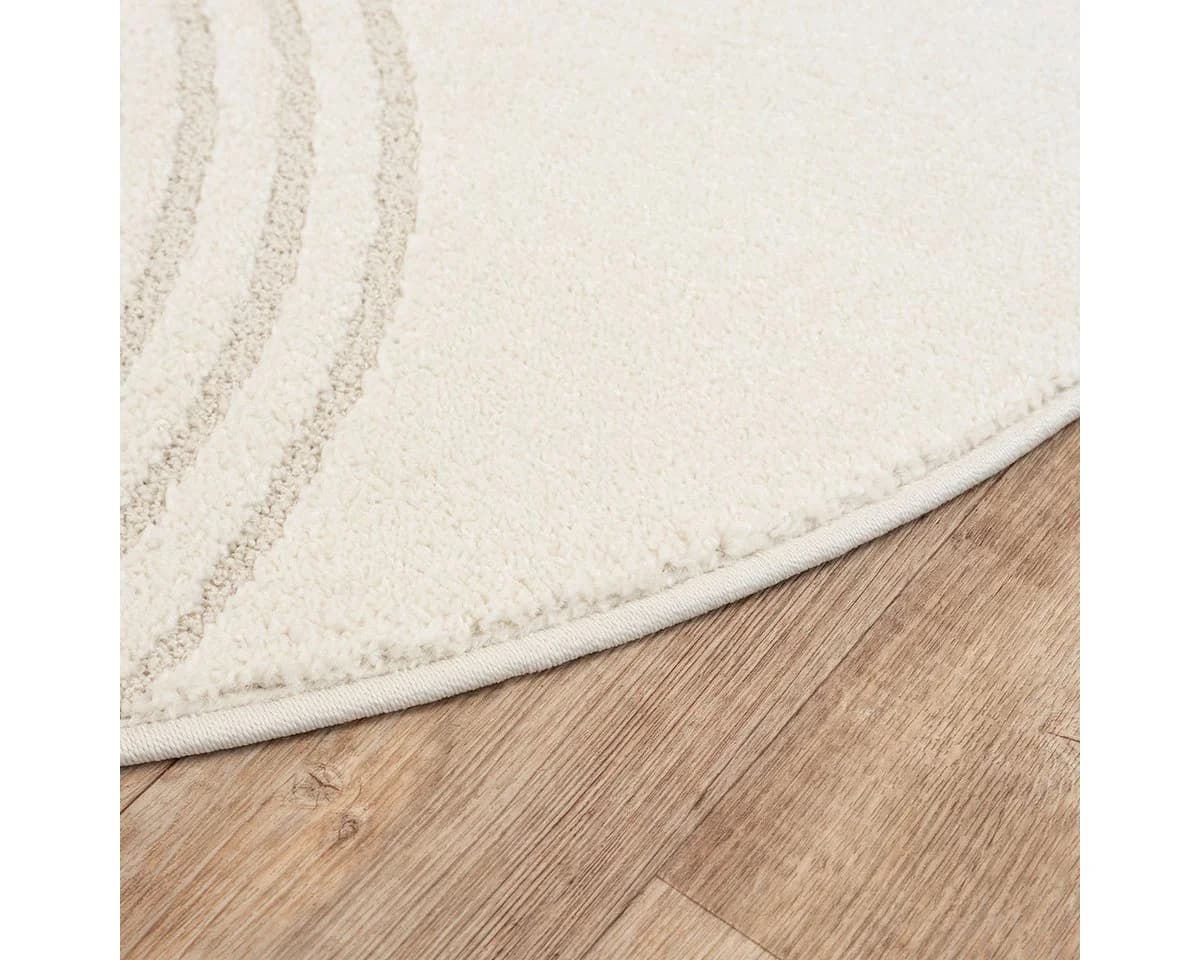 THE CARPET Elisa Teppich Creme Geometrisch Rund - Bild 3