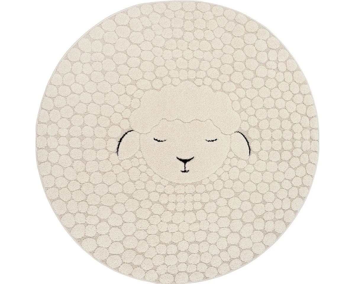 THE CARPET Elisa Kids Teppich Beige Rund 160cm Kinderzimmer