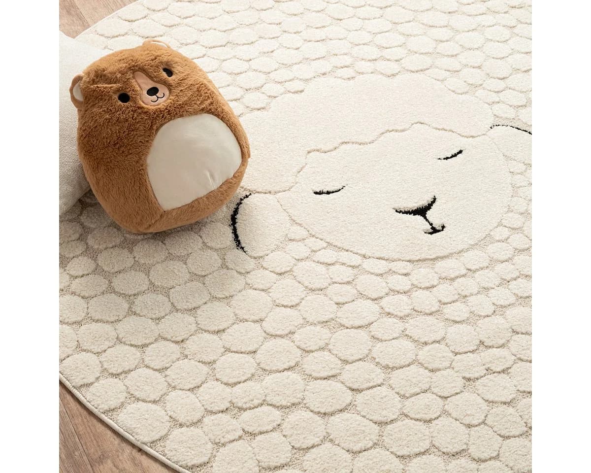 THE CARPET Elisa Kids Teppich Beige Rund 160cm Kinderzimmer - Bild 5
