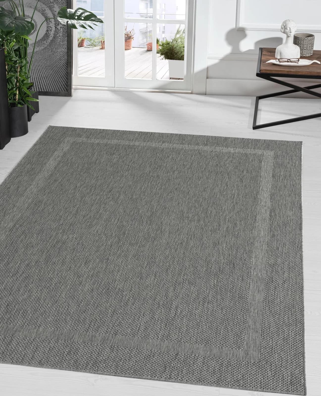 THE CARPET Mistra Teppich Anthrazit Indoor Outdoor Polypropylen