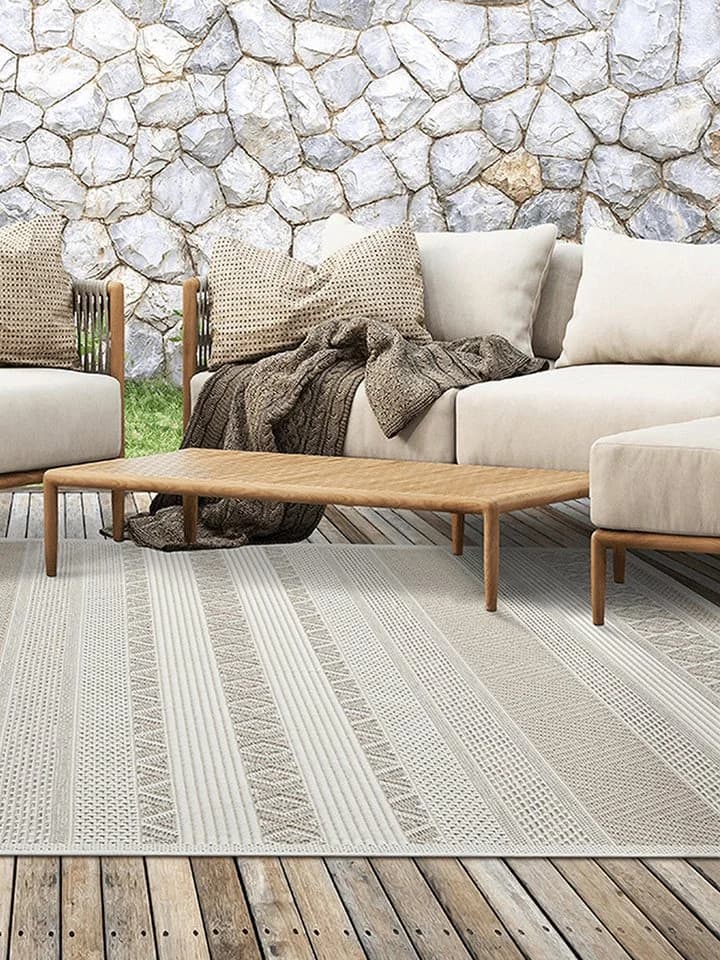 THE CARPET Calgary Teppich Beige Geometrisch Modern - Bild 5