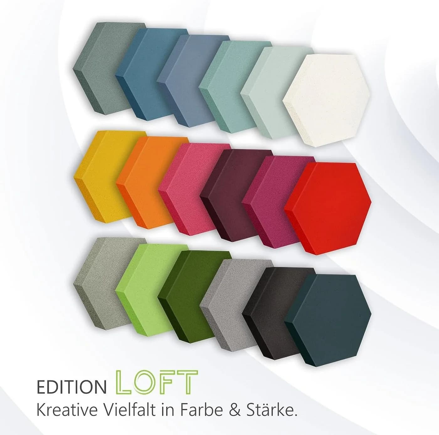 platino24 Akustikpaneele 12-tlg. Edition LOFT 3D Wabenstruktur - Bild 3