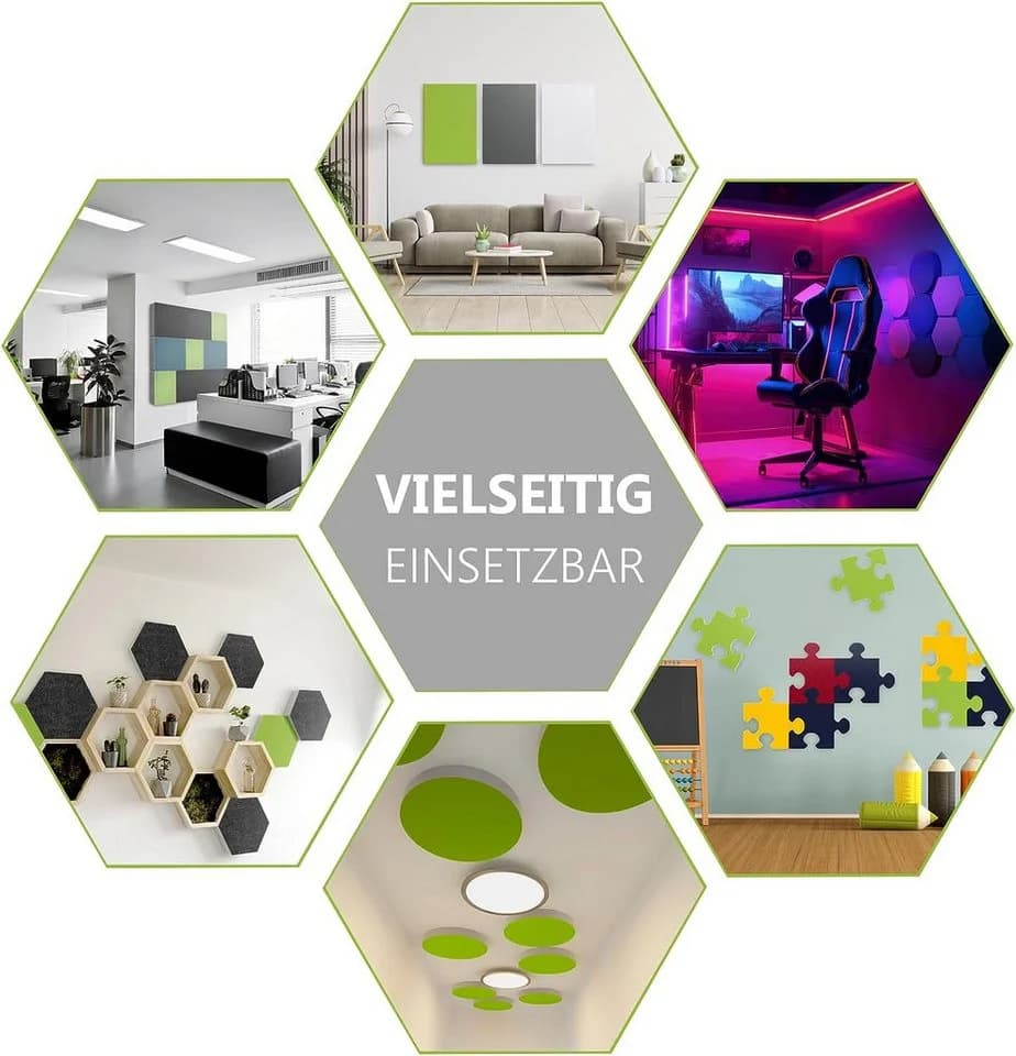 platino24 Akustikpaneele 12-tlg. Edition LOFT 3D Wabenstruktur - Bild 4