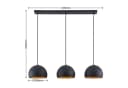 Lindby Hängeleuchte Tarjei Schwarz Metall 3x60W Bild 5