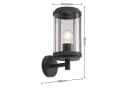 Lindby Außen-Wandleuchte Ojali Metall Schwarz IP44 1x15W Bild 4